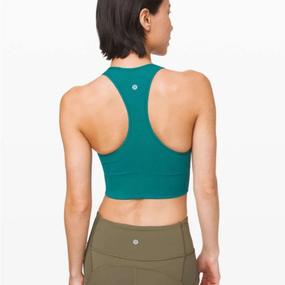 Lululemon sz 10  Ebb to Train Bra Laguna great pre owned condition - Picture 3 of 13